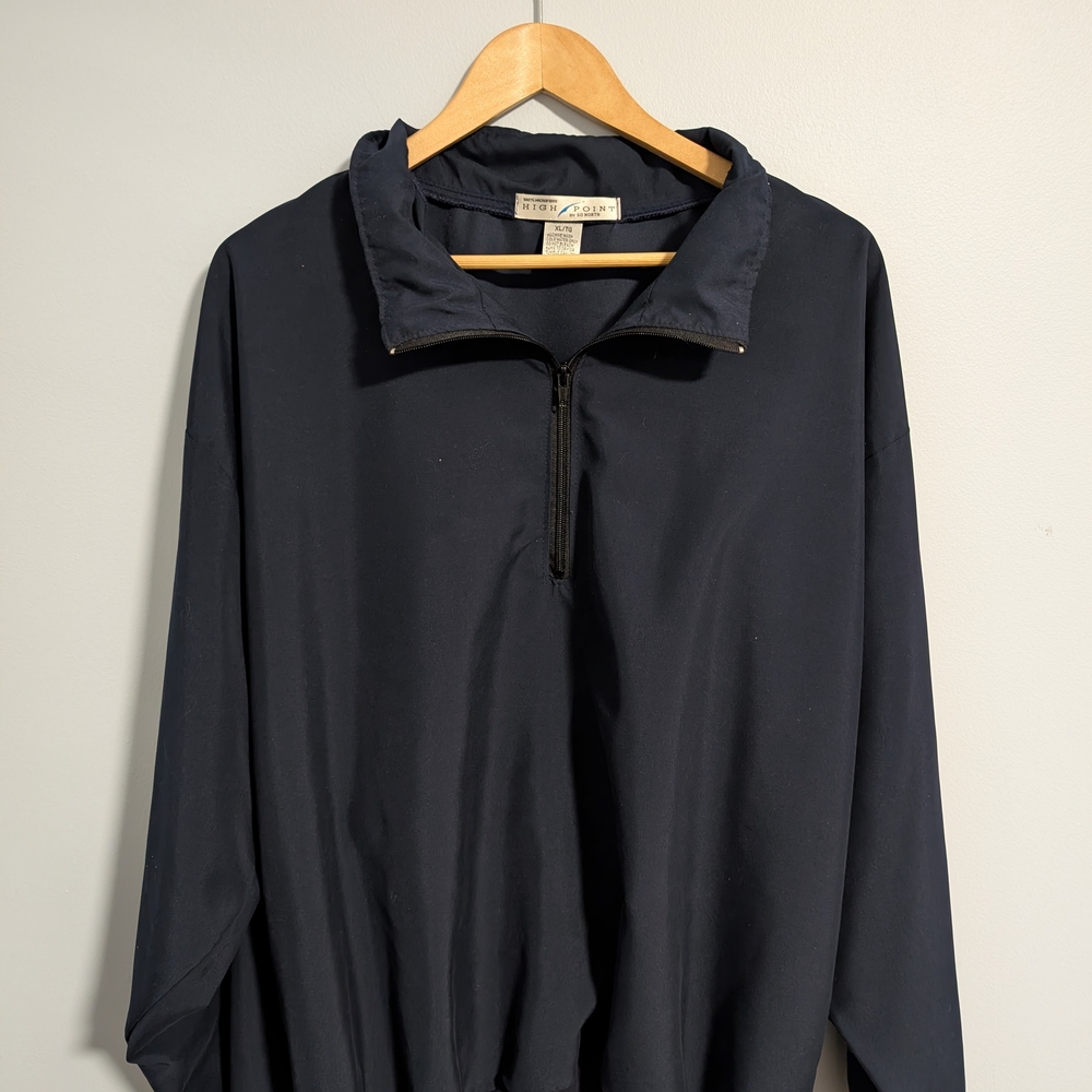 Hight Point By Go North Navy Lightweight Quarter Zip Jacket